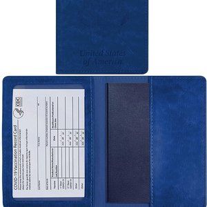 Passport and Vaccine Card Holder Combo - Passport Holder with Vaccine Card Slot